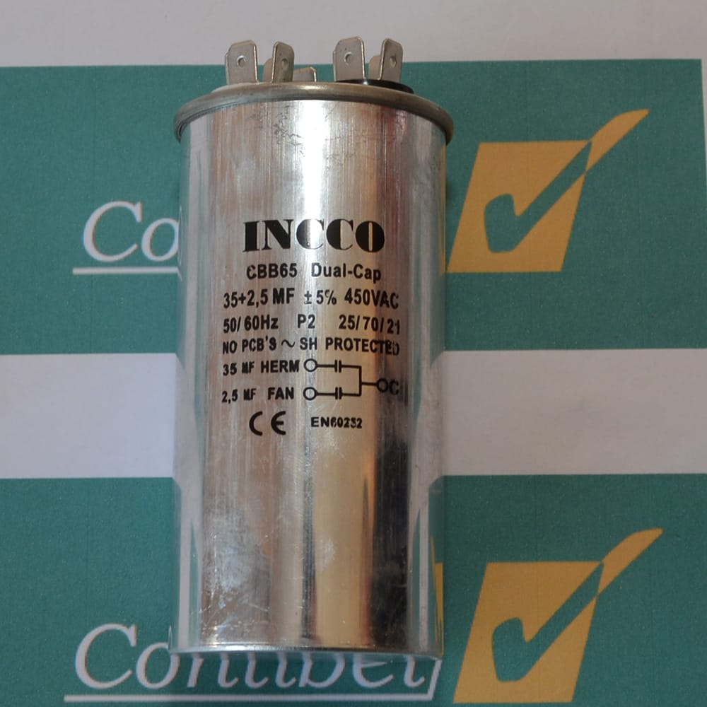 Dupli kondenzator 35+2,5uF metalni