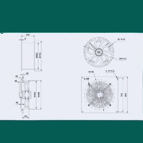 FI630_6 Aksijalni ventilator Ø630mm usisni