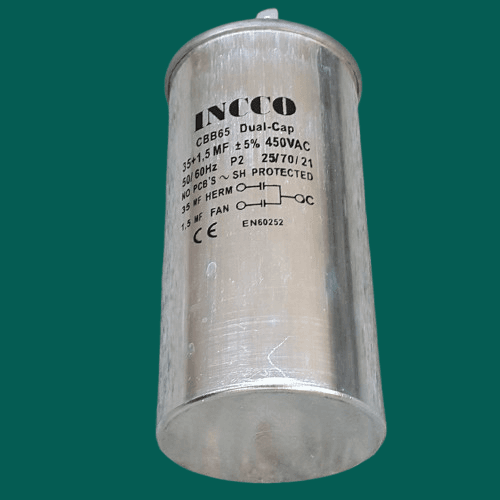 Dupli kondenzator 35+1,5uF metalni